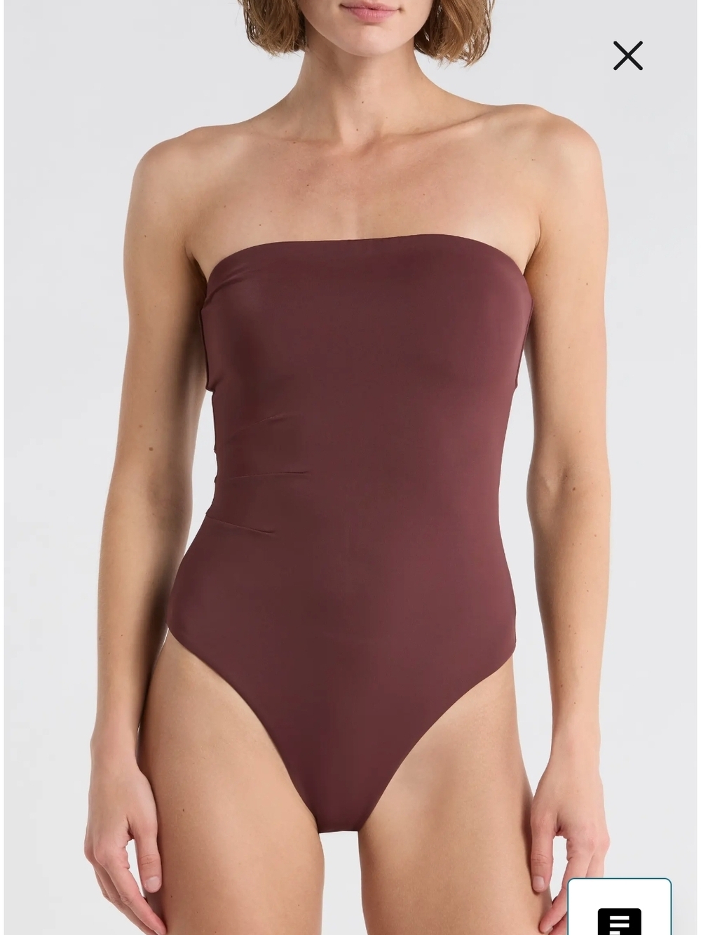 Onia Strapless One-Piece Swimsuit - Deep Burgundy